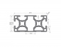 Preview: Aluminum profile 30x60 groove 8 B-type 2N